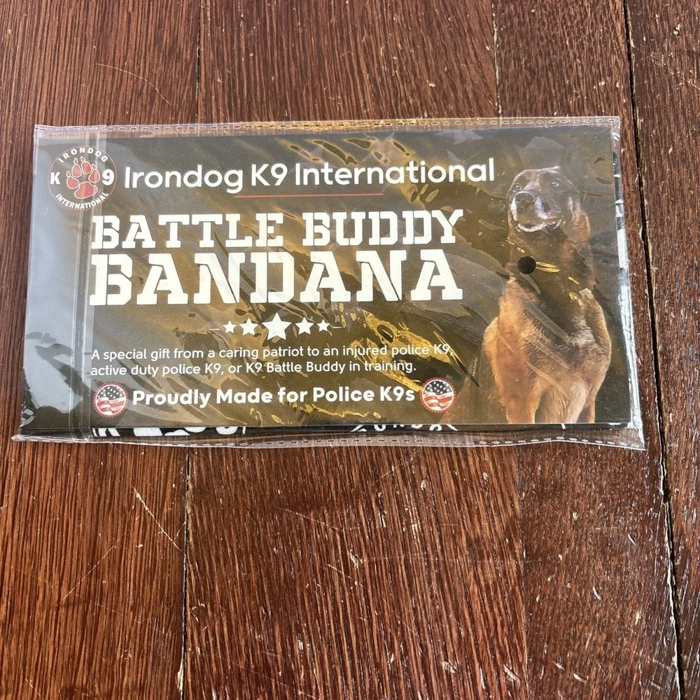 Battle Buddy Bandana Irondog K9 International,‎ Paw Print Police *NEW*